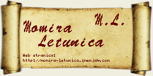Momira Letunica vizit kartica